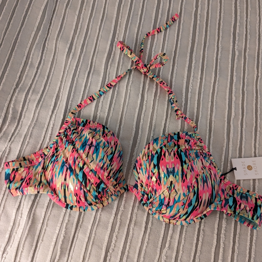 Multi color push up bikini top